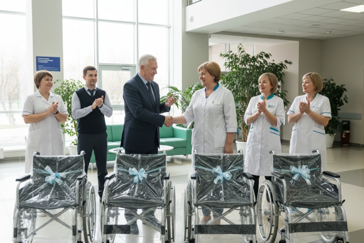 В Новоусманской районной больнице появились пять новых кресел-колясок
