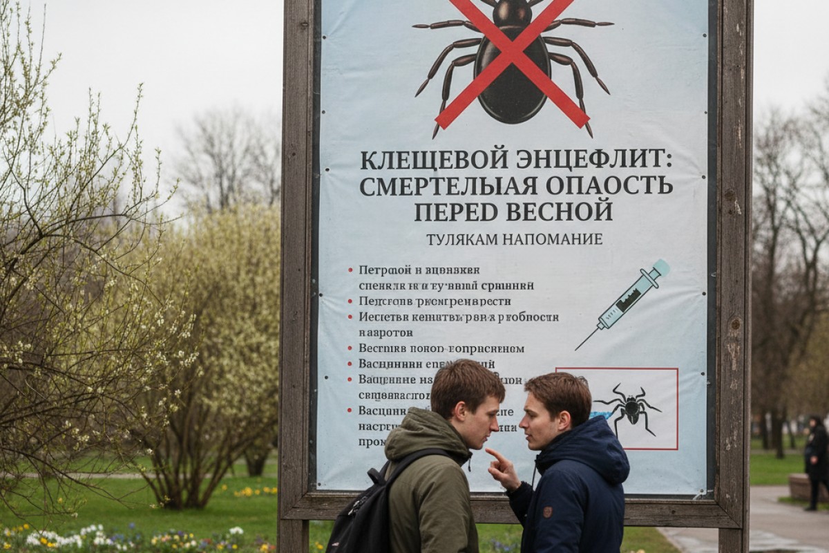 Жителям Тулы напомнили об опасности клещевого энцефалита перед началом весны