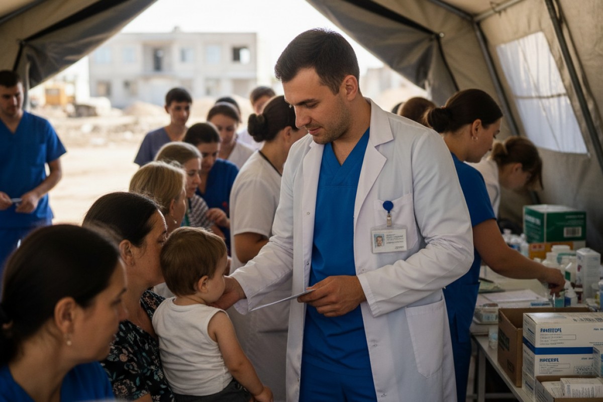 Артем Комаров из Нового Уренгоя оказал помощь 200 пациентам в Волновахской больнице